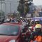 Suasana arus lalin akibat adanya truk mogok