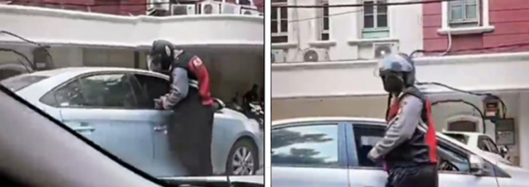 Diduga polisi gadungan sedang periksa surat