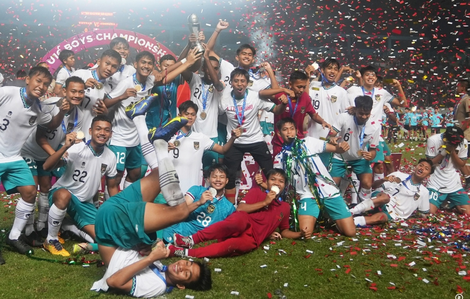 Tim U-16 Indonesia memastikan menjadi juara Piala AFF setelah
