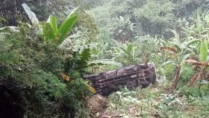 Truk Tangki di Jampangtengah Sukabumi Masuk Jurang, Begini Kondisinya