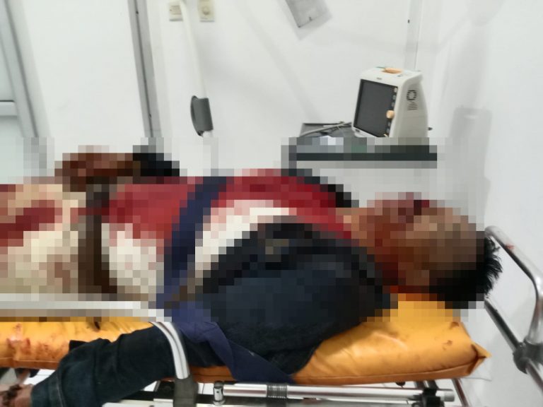 Salah seorang perangkat desa Karangjaya, Kecamatan Gegerbitung saat mendapatkan perawatan di RSUD R Syamsudin SH