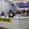 Suasana saat jajaran kepolisian polres Sukabumi melaksanakan Vicon.