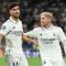 Selebrasi Marco Asensio (kiri) usai