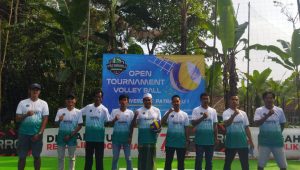 Rayakan HUT, Tim Patrawali Desa Mekarjaya Gelar Open Turnamen Bola Voli