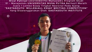 Mahasiswa Manajemen Universitas Nusa Putra Sukabumi Juara Essay Nasional