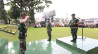 Sejumlah personel Kodim 0607/Kota Sukabumi saat mengikuti apel gelar