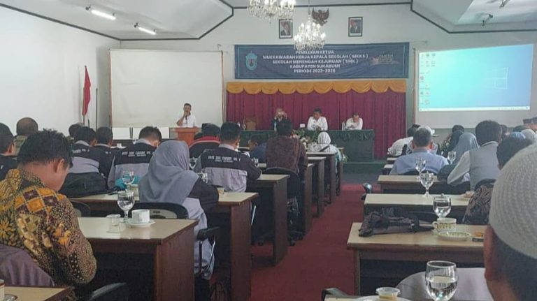 Suasana saat pemilihan ketua MKKS Kabupaten Sukabumi