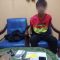Petugas Polsek Lengkong, Polres Sukabumi, saat mengamankan AM (21) yang merupakan