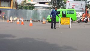 Dishub Kota Sukabumi : Waspada, Traffic Light Bundaran Tugu Adipura Rusak Tersambar Petir