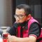 Tersangka korupsi dana bantuan kebencanaan, Sumardi di Kantor Kejaksaan Negeri Kabupaten Bogor,
