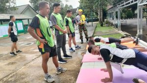 Ratusan Kodim 0607/Kota Sukabumi Dites Kebugaran