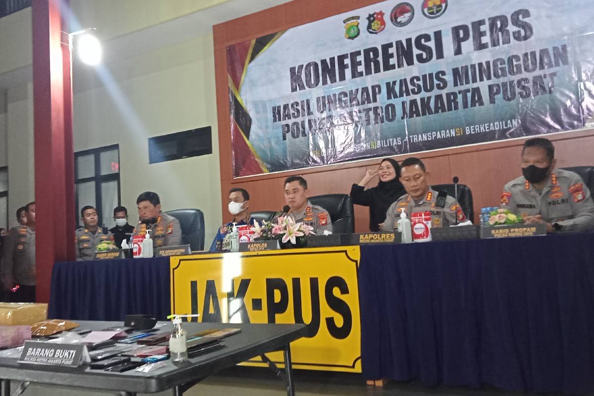 Konferensi pers pengungkapan kasus pengedar narkoba