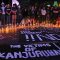 Suporter Persib Bandung menggelar aksi Lilin