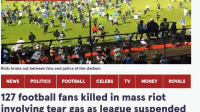 Media asing soroti kerusuhan sepak bola