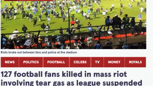 Media Asing Soroti Kerusuhan Sepak Bola di Stadion Kanjuruhan