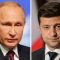 Presiden Rusia Vladimir Putin (kiri) dan Presiden Ukraina