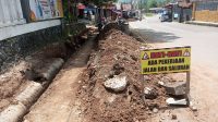 Kondisi pengerjaan peningkatan jalan di Kota Sukabumi,
