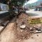 Kondisi pengerjaan peningkatan jalan di Kota Sukabumi,