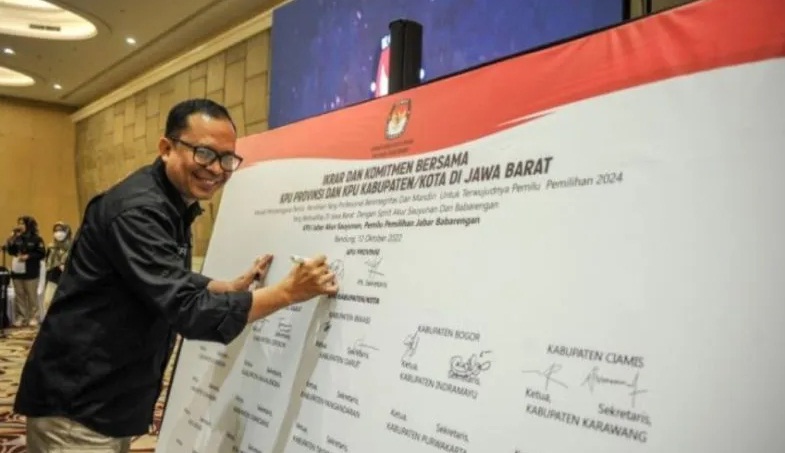 Ketua Komisi Pemilihan Umum (KPU) Provinsi Jawa Barat Rifqi Ali Mubarok