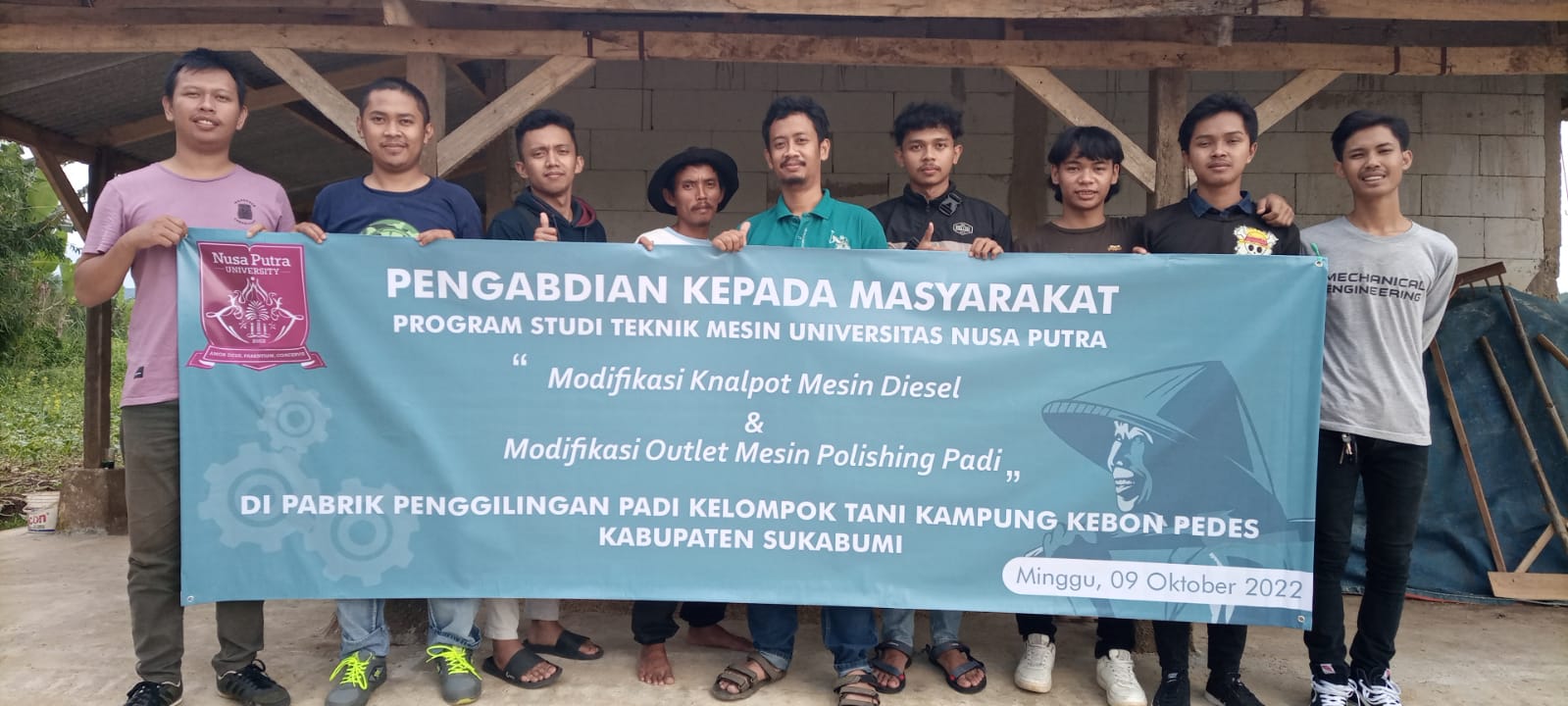 Dosen dan mahasiswa Teknik Mesin Universitas Nusa Putra