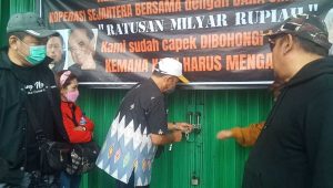 Kantor KSP Sejahtera Bersama Sukabumi Digembok Paksa Nasabah