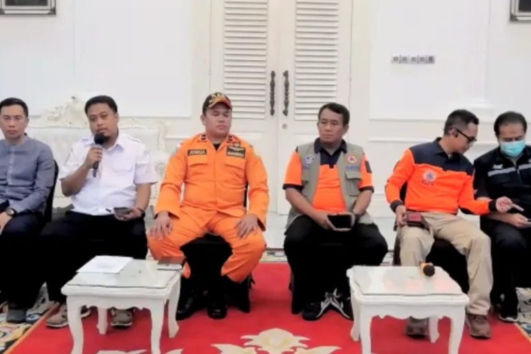 Tangkapan layar konferensi pers BNPB mengenai