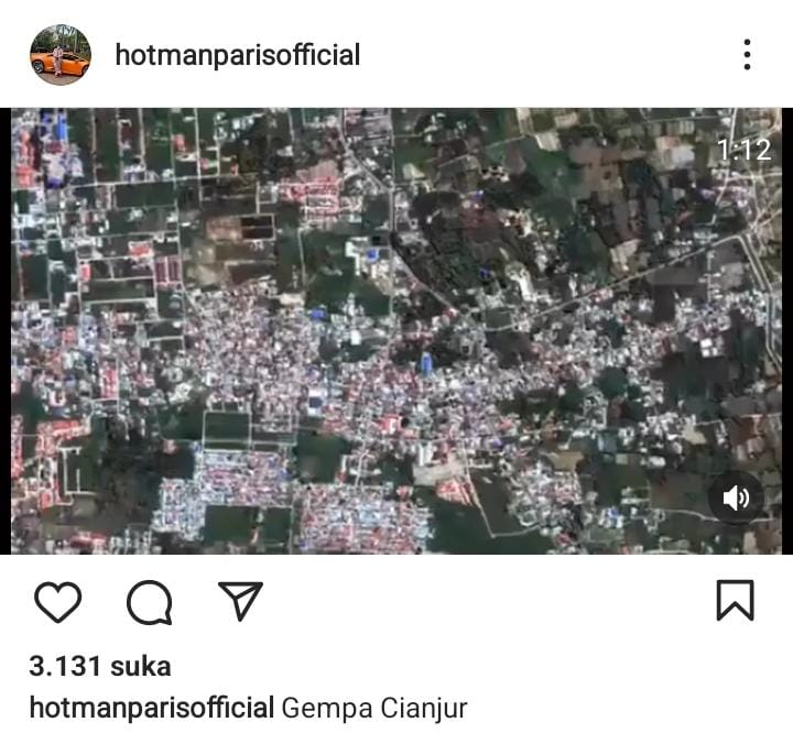 HOAX : Konten Video yang merupakan Video Hoax Cianjur, padahal merupakan Gempa Palu