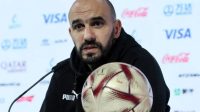 Pelatih Maroko Walid Regragui melakukan konferensi pers