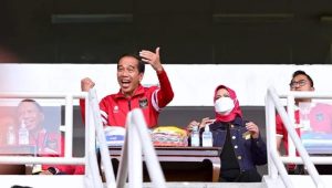 Saksikan Indonesia kalahkan Kamboja, Jokowi doakan menang lawan Brunei