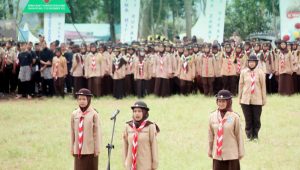 Keren, Siswi MAN 2 Kota Sukabumi Jadi Pengucap UUD di Kemah Bakti Pramuka se-Jabar
