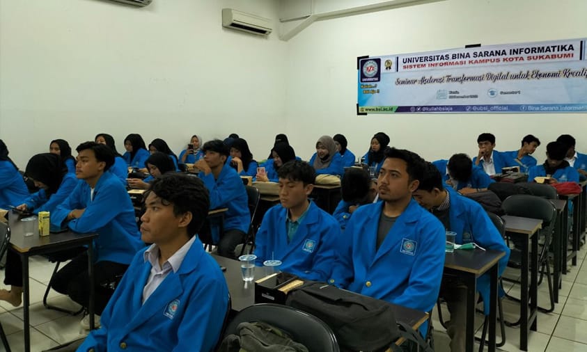 Universitas BSI (Bina Sarana Informatika) kampus Sukabumi menggelar seminar ‘Akselerasi Transformasi