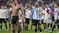 Lionel Messi dan para pemain Argentina