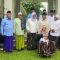 Ketua Umum DPP Gerindra, Prabowo Subianto (ketiga kanan), bersama para ulama dan kiai Jawa Timur di Surabaya,