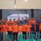 Petugas BPBD Kabupaten Sukabumi saat foto bersama Camat Sukaraja