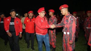 Datangi Satgas Cakra Buana, Hasto Bawa Pesan Ini dari Mega