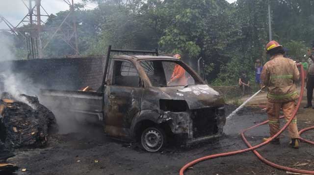 Mobil Terbakar Cikembar Sukabumi