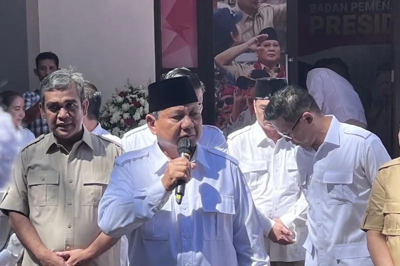 Ketua Umum Partai Gerakan Indonesia Raya (Gerindra) Prabowo Subianto