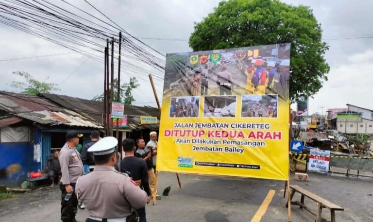 Kondisi jalan Sukabumi menuju Bogor dan Sebaliknya ditutup total hingga 13 Maret