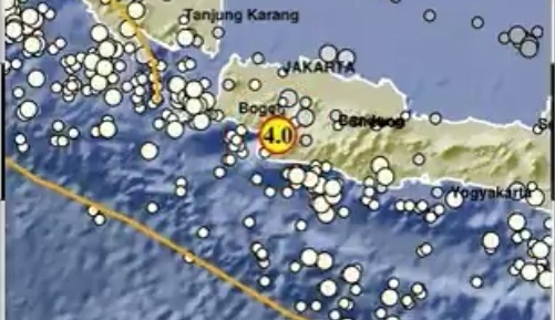 uncangan gempa, pada Selasa (28/02/2023). Berdasarkan catatan BMKG gempa berkuatan 4.0 Mg. 