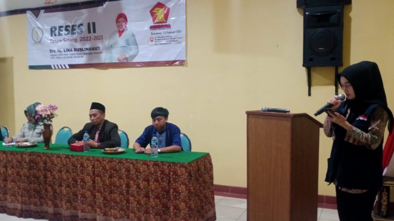Anggota DPRD Provinsi Jawa Barat yang juga sebagai Wakil Ketua Komisi II DPRD, Lina Ruslinawati