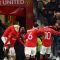 Pemain Manchester United merayakan gol