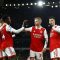 Selebrasi Gabriel Martinelli setelah mencetak gol