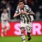 Selebrasi Angel Di Maria setelah mencetak gol kemenangan Juventus