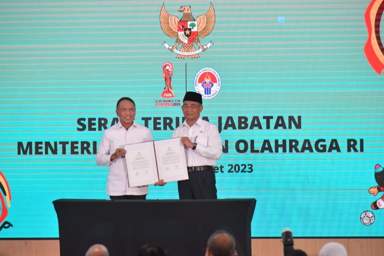 Sertijab ini berlangsung di Wisma Kemenpora,