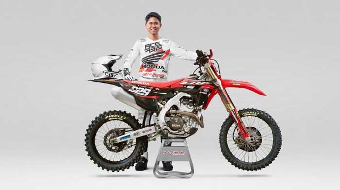 Crosser muda binaan PT Astra Honda Motor (AHM) Delvintor Alfarizi.