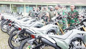 Kodim 0607 Kota Sukabumi Terima 220 Unit Motor dari Kemenhan RI