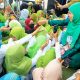 Ketua Umum.PP Muslimat NU Khofifah Indar Parawansa hadir di tasyakuran peringatan Hari Lahir (Harlah) Muslimat NU ke-77 yang digelar PC Muslimat NU Kabupaten Temanggung.