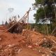 Suasana lobang area perhutani blok Cibuluh, Desa/ Kecamatan Ciemas, Kabupaten Sukabumi.(FOTO : NANDI/ RADARSUKABUMI)