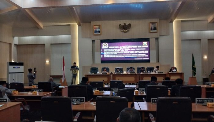 DPRD Kabupaten Sukabumi Gelar  Rapat Paripurna Bahas Raperda Pendidikan Pancasila dan Wawasan Kebangsaan