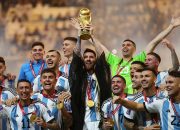 Argentina saat menjuarai Piala Dunia 2022. Mereka akan melawan Indonesia 19 Juni 2023-Reuters-